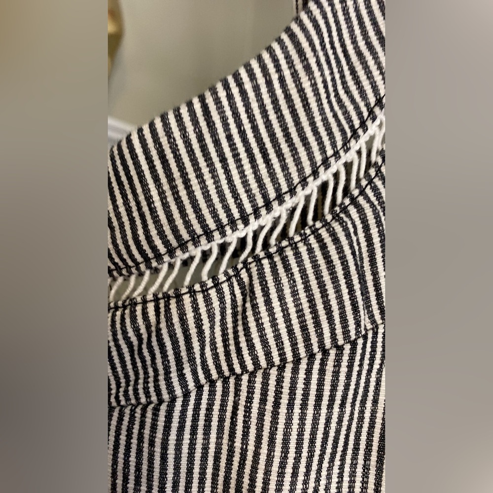 Trina Turk Acai Sleeveless Striped Romper, Black/White - Picture 7 of 16